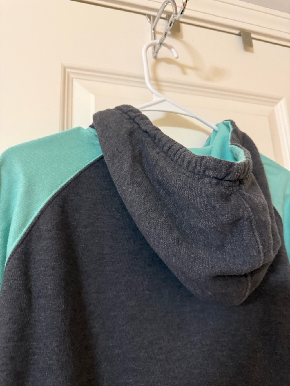 Prairie Mountain Yellowstone Two-Tone Hooded Sweatshirt Charcoal & Mint Large - Picture 7 of 8